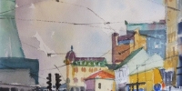 Akvarell av Kristian Talvik